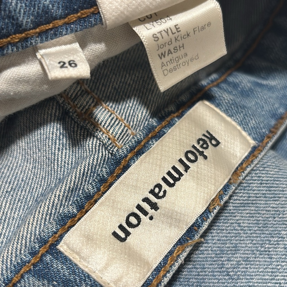 Reformation jord kick flare fly Antique Straight Leg Jeans - Picture 4 of 8